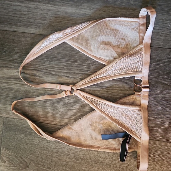 Rose gold shimmery sheer bralette medium - Picture 2 of 3